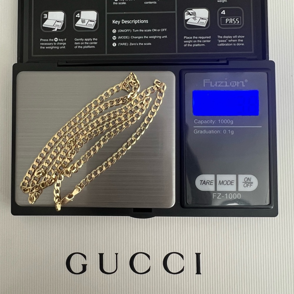 SOLD— 10K yellow gold Cuban link chain